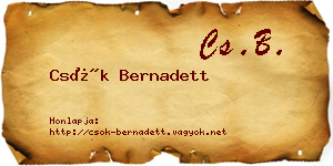 Csók Bernadett névjegykártya