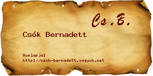 Csók Bernadett névjegykártya
