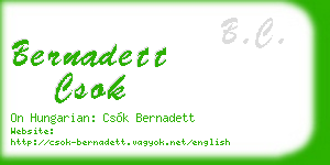 bernadett csok business card